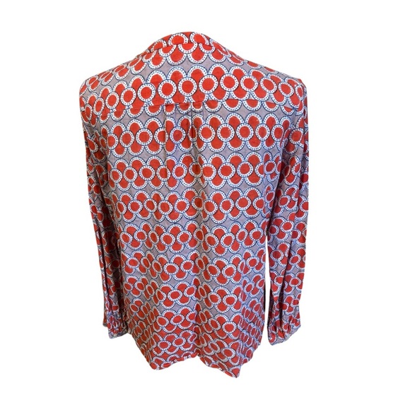 Roller Rabbit Calisto Zola Top Tunic Blouse Red Blue Boho Flowy Vacation Summer‎ - Picture 4 of 13